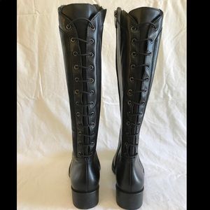 Andre Assous Waterproof, Lace-Up, Wide Calf Leather Boots | New